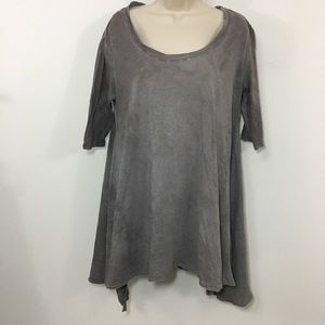 Free people oversized distressed short sleeve Tee